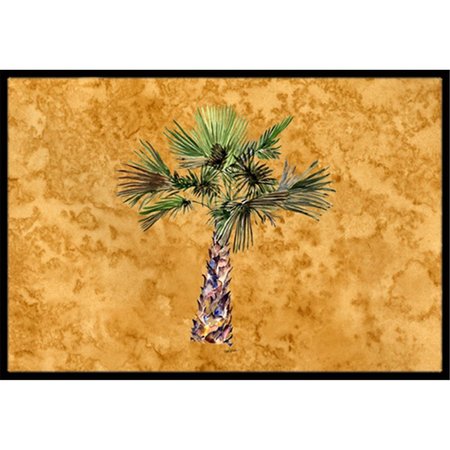 MICASA Palm Tree On Gold Indoor & Outdoor Mat24 x 36 in. MI760442